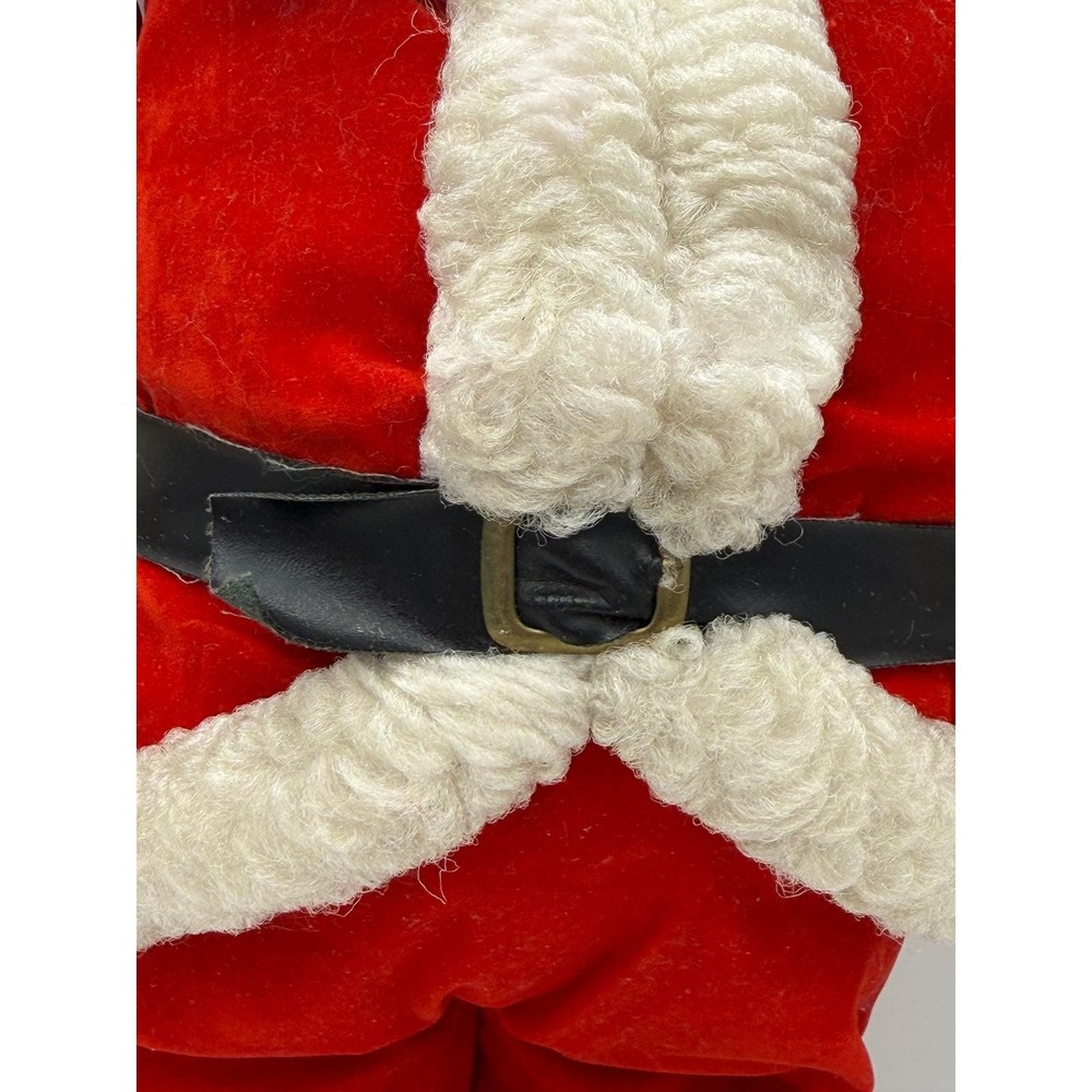 Vtg 80s Santa Claus Doll Figurine Classic Christmas Decor Standing Plush Lg 18" - Picture 6 of 12